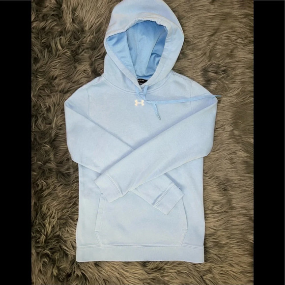 🩵 Under Armour Hustle Hoodie - Size XS | Color: Blue - Picture 1 of 6